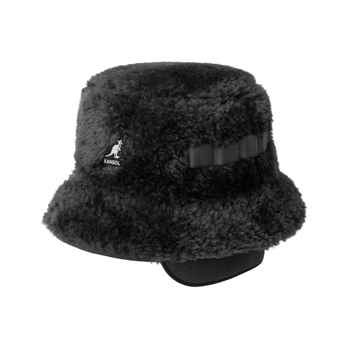 Faux Shearling Utility Bucket Black