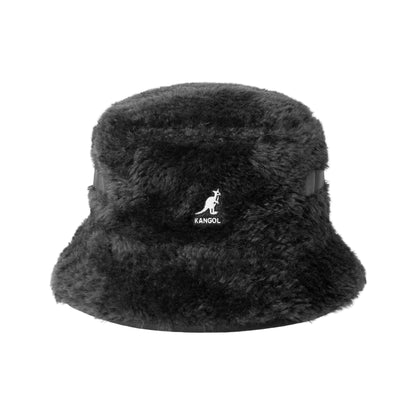 Kangol Faux Shearling Utility Bucket Black black Front View