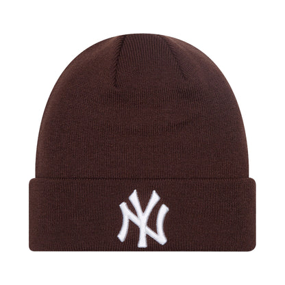New York Yankees New Era Beanie brown brown Front View
