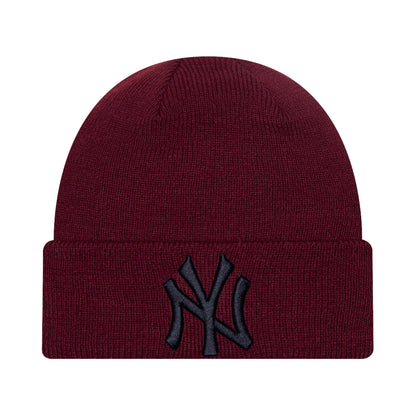 New York Yankees New Era Beanie Cardinal brown Front View