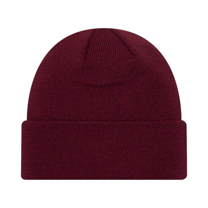 New York Yankees New Era Beanie Cardinal brown Side View