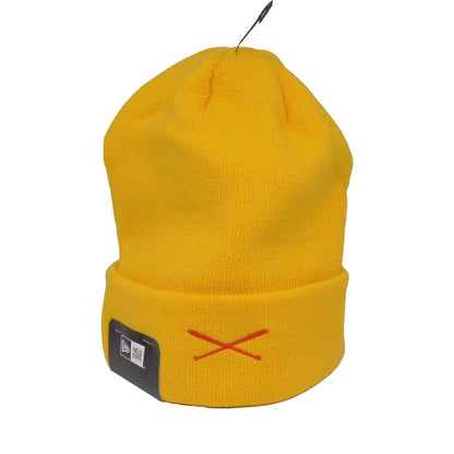 JustFitteds X New Era Cuff Beanie Yellow yellow Front View
