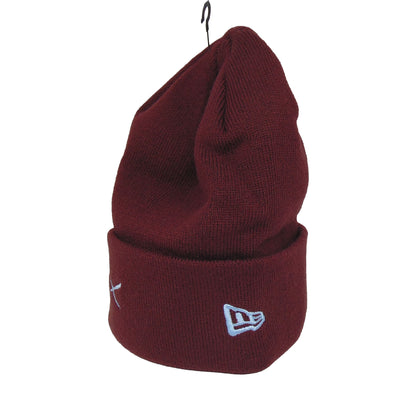 JustFitteds X New Era Cuff Beanie Maroon maroon Side View
