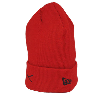 JustFitteds X New Era Cuff Beanie Red red Side View
