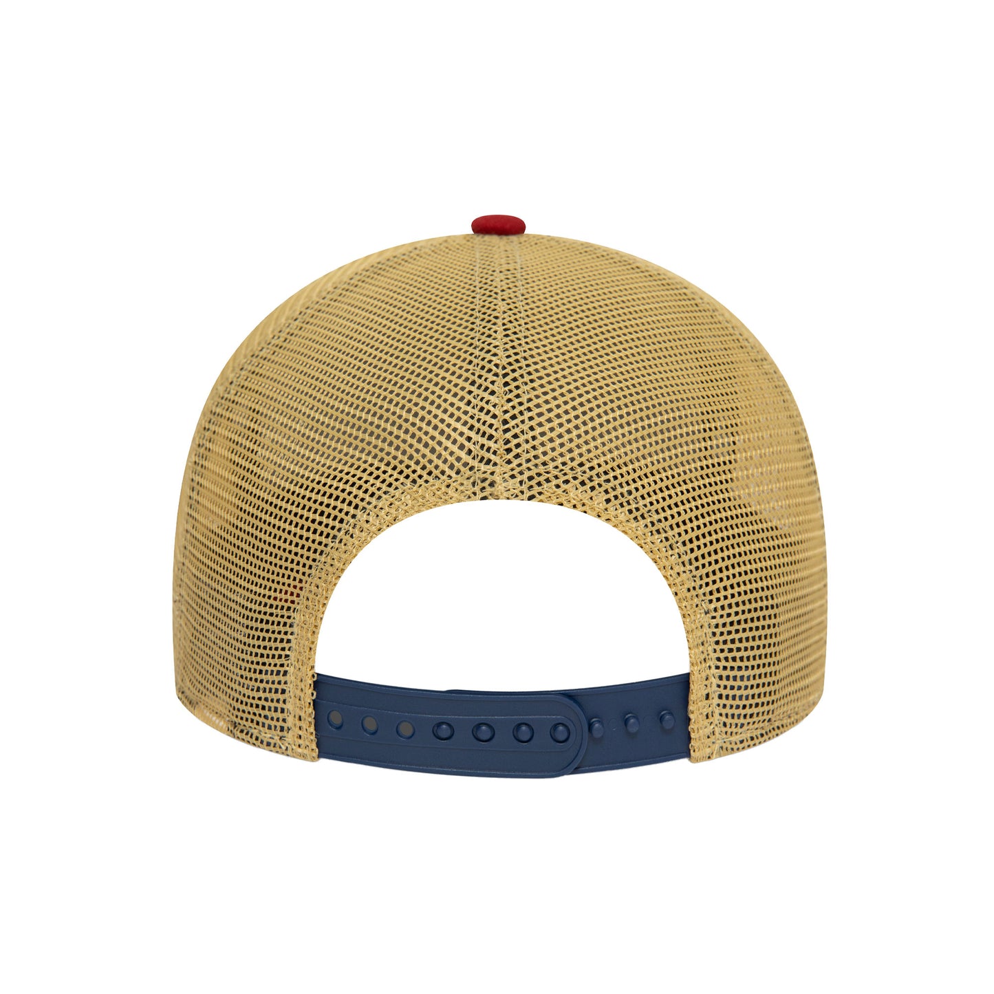 New Era New York Patch Trucker Cap Adjustable BLU RED GOLD