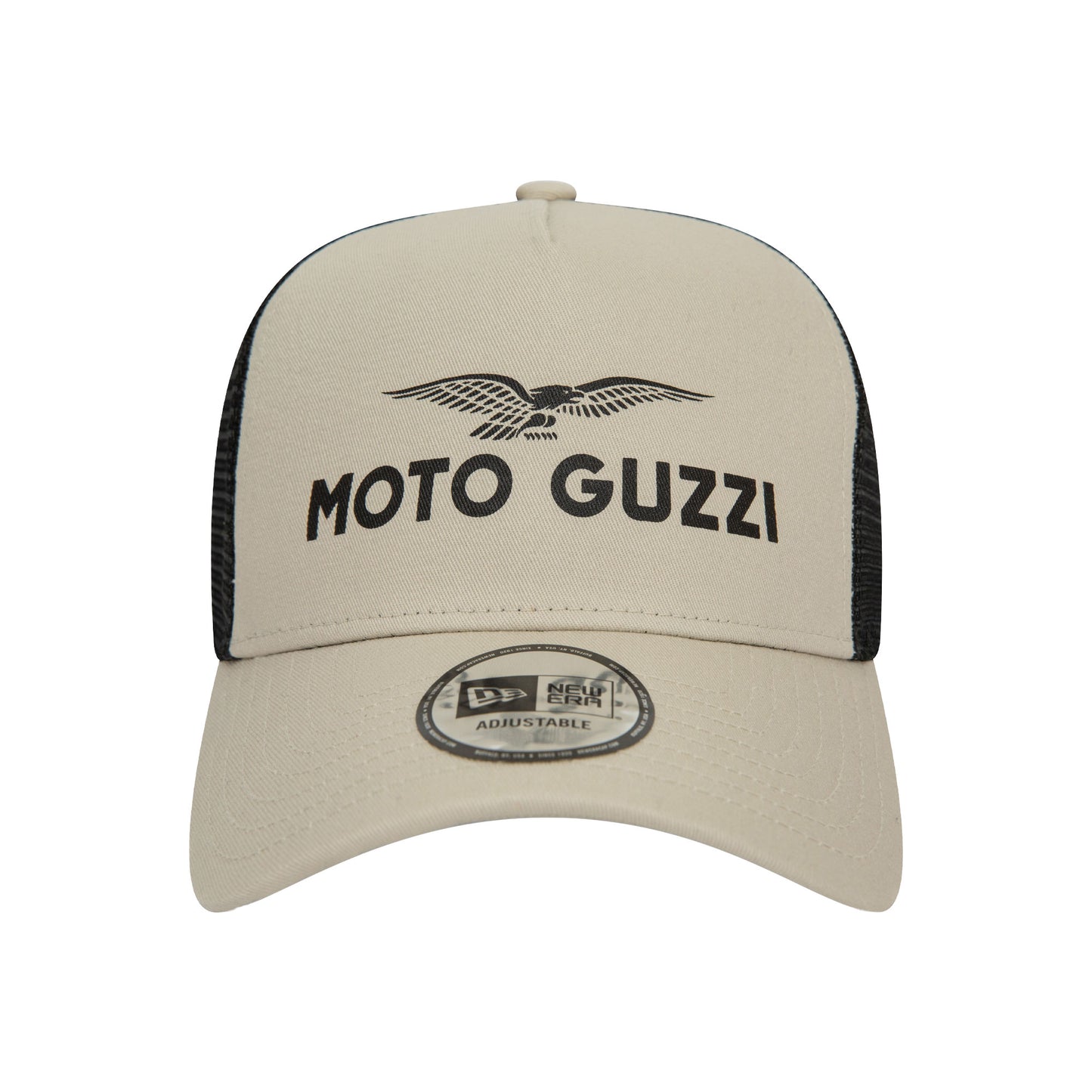 MOTO GUZZI New Era Trucker Cap Adjustable Stone BLK