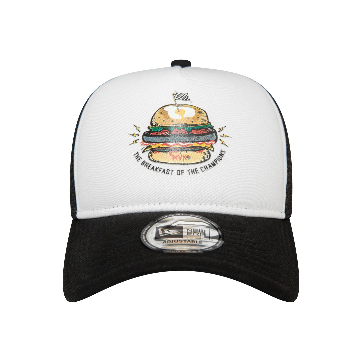 APRILIA New Era Trucker Cap Adjustable Burger Black