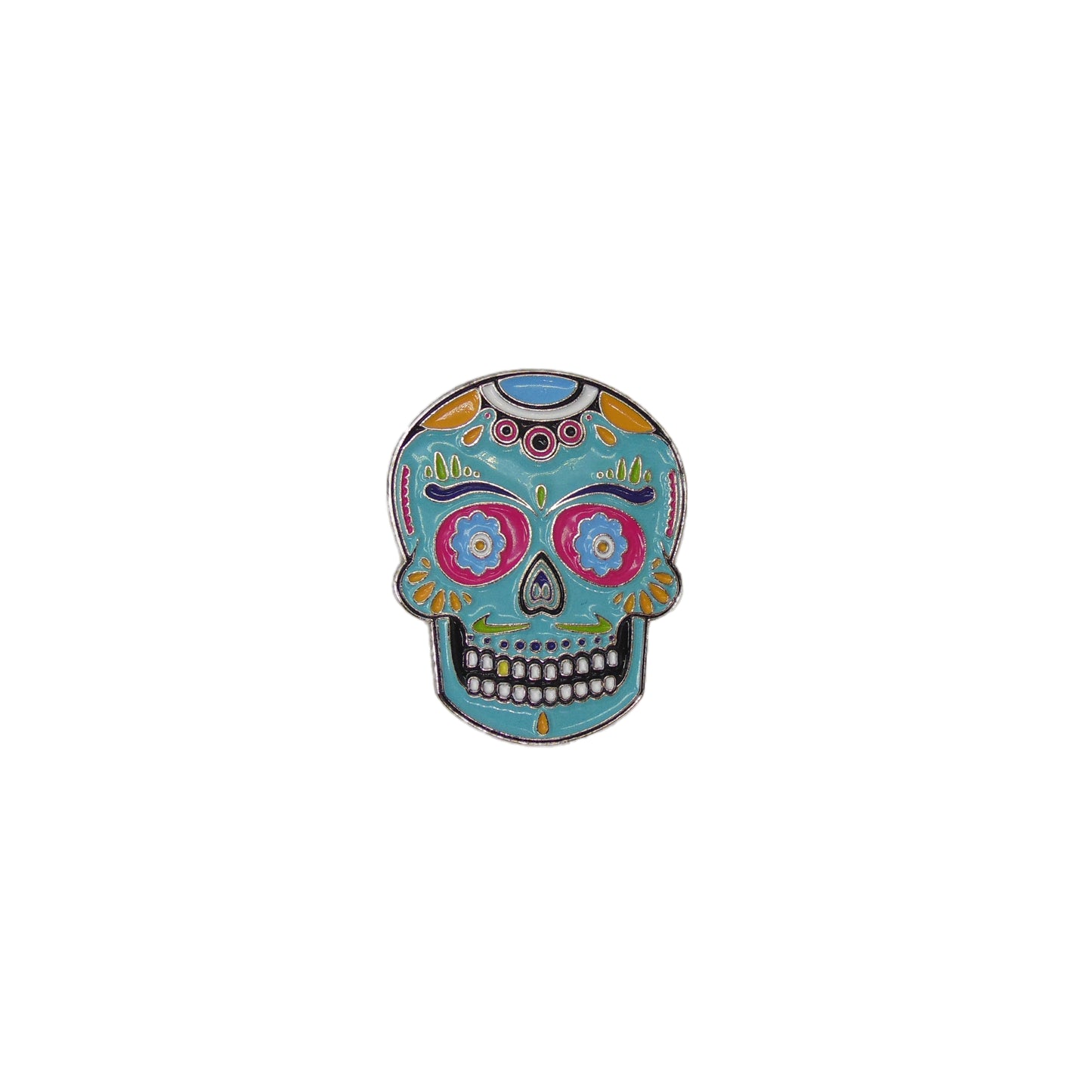 JustFitteds Sugar Skull Metal Pin