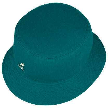 Kangol washed Bucket Marine Teal teal Side View