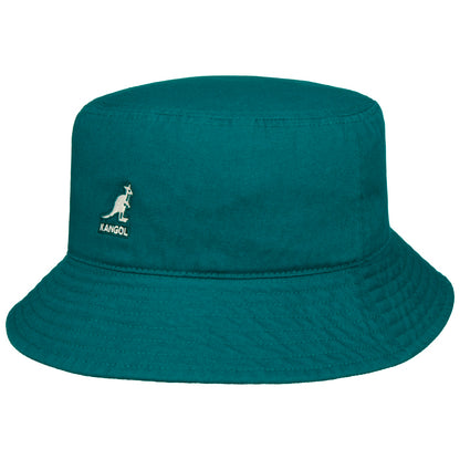 Kangol washed Bucket Marine Teal teal Front View