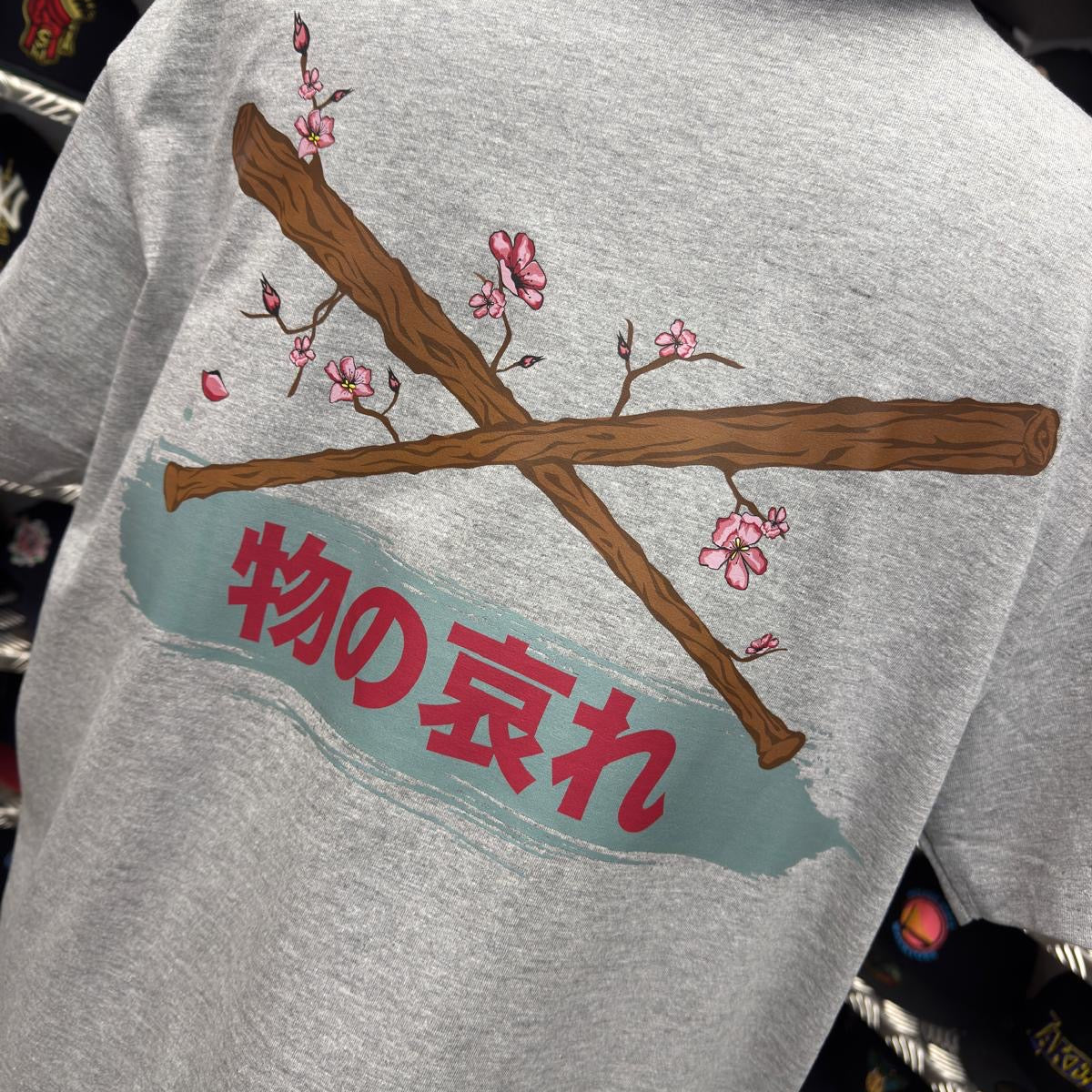 JustFitteds Oversized SAKURA Crossed Bats Shirt