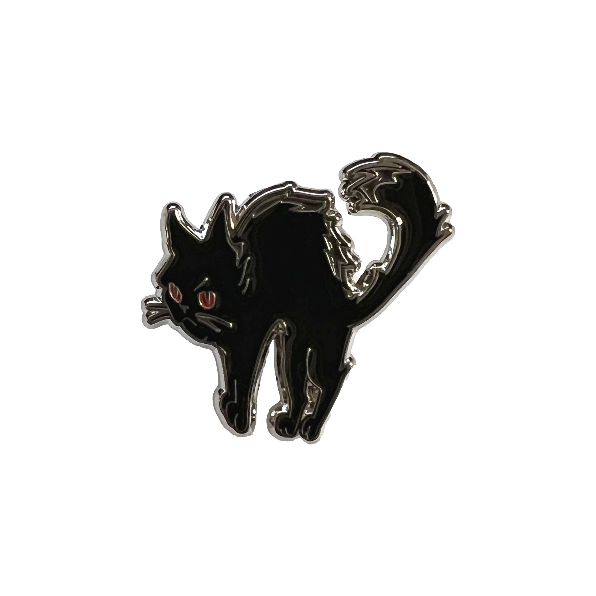 Triangular Cat Pin JustfFitteds Black Cat Metal Pin – JustFitteds