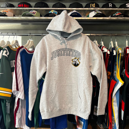 JustFitteds False Flag Black Sheep Varsity Hoodie grey Front View