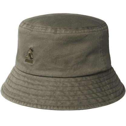 Kangol washed Bucket Smog grey Front View