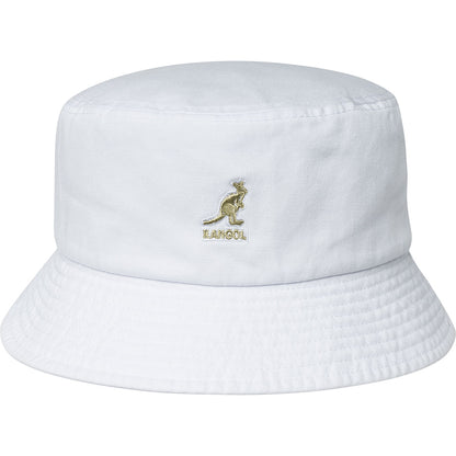 Kangol washed Bucket White white Front View