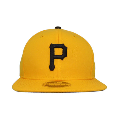 Pittsburgh Pirates Custom New Era 9FIFTY Snapback Cap yellow yellow Front View