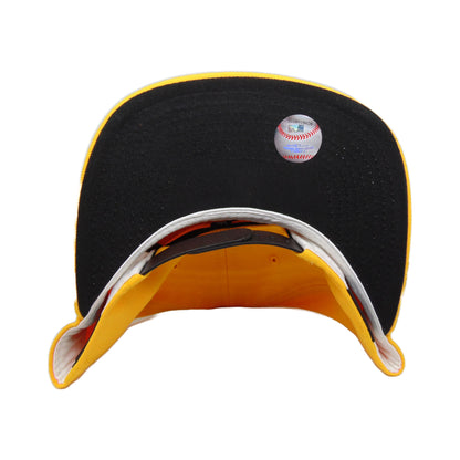 Pittsburgh Pirates Custom New Era 9FIFTY Snapback Cap yellow yellow Undervisor View