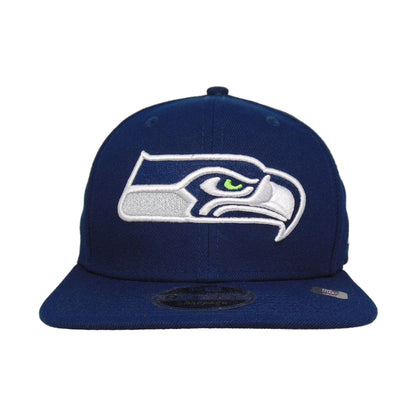 Seattle Seahawks Custom New Era 9FIFTY Snapback Cap blue blue Front View