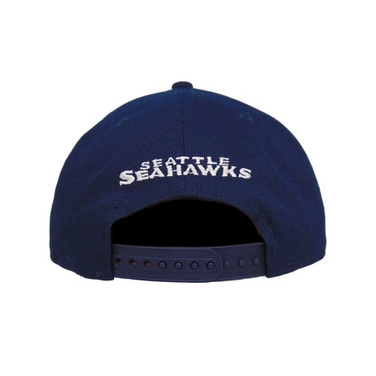 Seattle Seahawks Custom New Era 9FIFTY Snapback Cap blue blue Back View