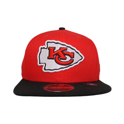 Kansas City Chiefs Custom New Era 9FIFTY Snapback Cap Red red
black  Front View