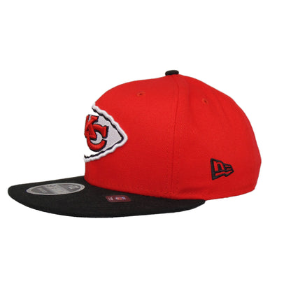 Kansas City Chiefs Custom New Era 9FIFTY Snapback Cap Red red
black  Side View