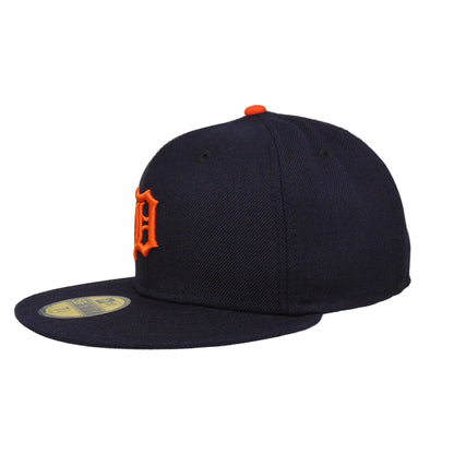 Detroit Tigers Custom New Era 59FIFTY Cap Game 2006 wool Road navy Side View