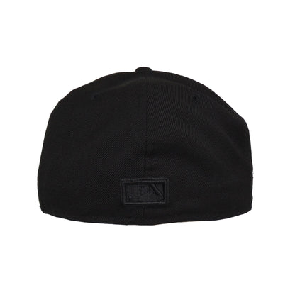Los Angeles Dodgers Custom New Era 59FIFTY Cap Black 100th black Undervisor View