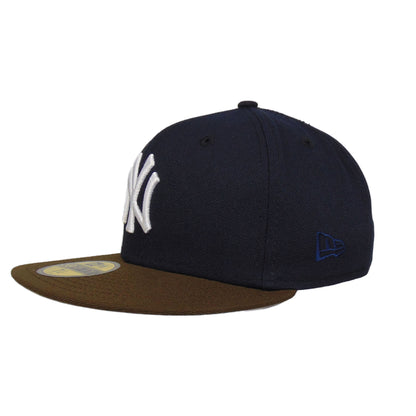 New York Yankees Custom New Era 59FIFTY Cap navy brown navy
brown Back View