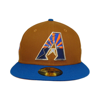 Arizona Diamondbacks Custom New Era Cap bronze WS 2001 brown
blue Front View