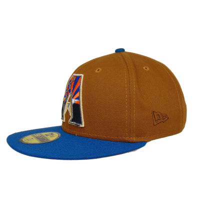 Arizona Diamondbacks Custom New Era Cap bronze WS 2001 brown
blue Back View
