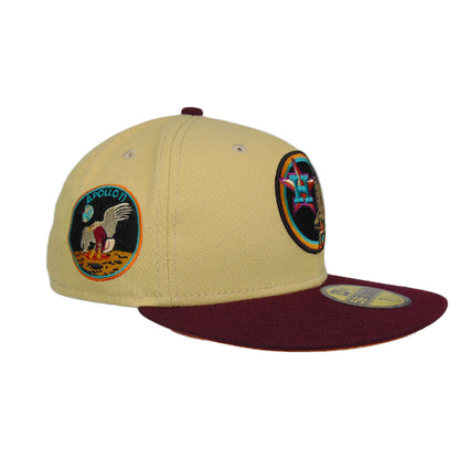 Houston Astros Custom New Era Cap Vegas gold Apollo 11 beige Side View
