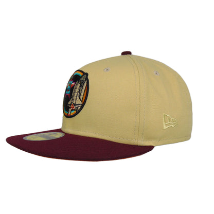 Houston Astros Custom New Era Cap Vegas gold Apollo 11 beige Back View