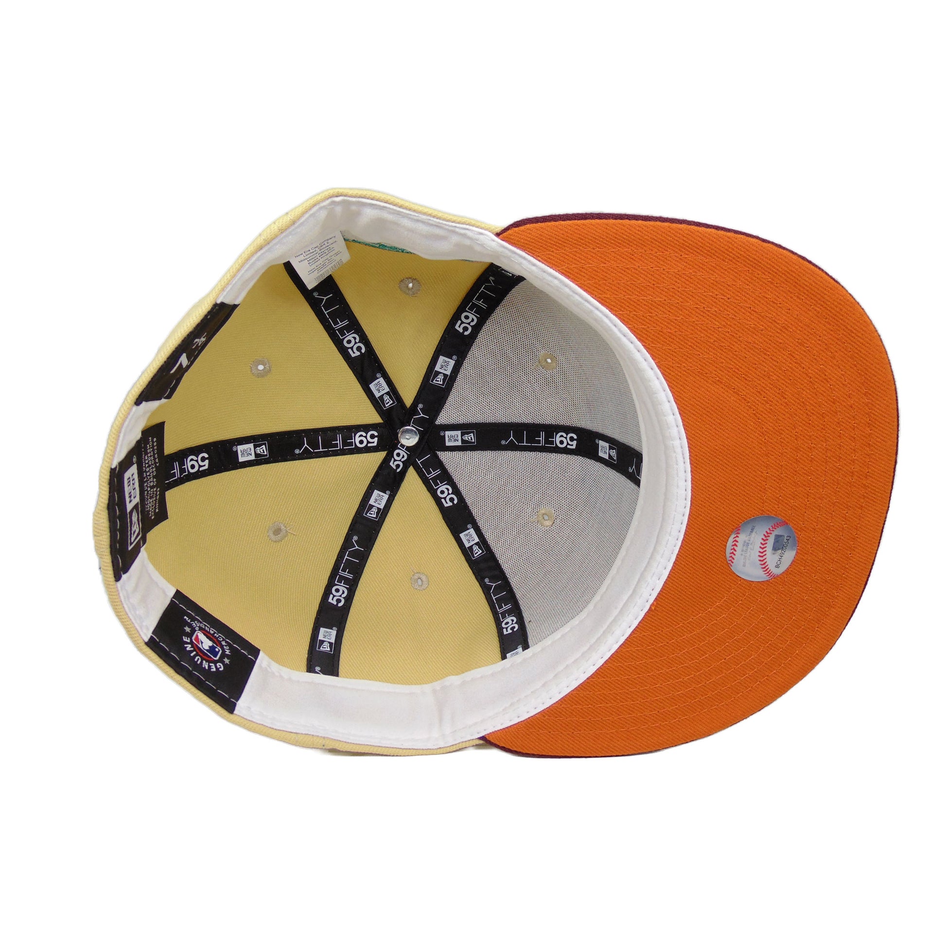 Orange Seattle Mariners Outer Space Burgundy Visor New Era Fitted 7 7/8