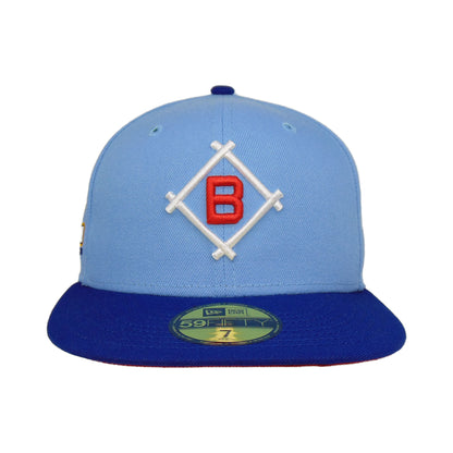 Brooklyn Dodgers custom New Era 59FIFTY Cap sky Ebbets Field sky blue
blue Front View