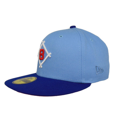 Brooklyn Dodgers custom New Era 59FIFTY Cap sky Ebbets Field sky blue
blue Back View