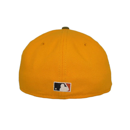 Los Angeles Dodgers Custom New Era 59FIFTY Cap yellow 40th yellow
olive Undervisor View