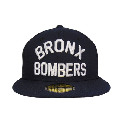 New York Yankees Custom New Era Cap Bronx Bombers Glow navy Front View