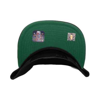 Milwaukee Bucks Custom New Era 9FIFTY YOUTH Snapback Cap Black black Back View