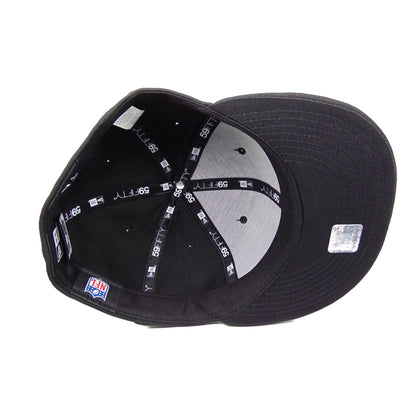 Las Vegas Raiders Custom New Era 59FIFTY Cap Blackout black Back View