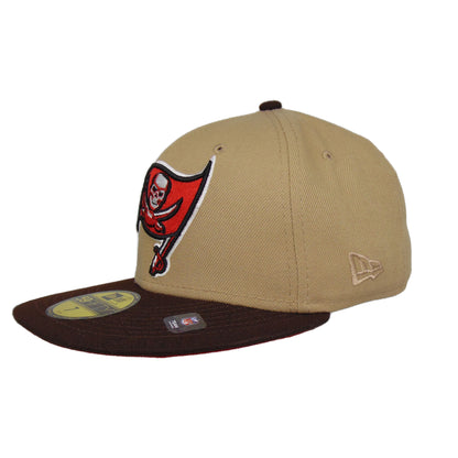 Tampa Bay Buccaneers Custom New Era 59FIFTY Cap Camel beige
brown Back View