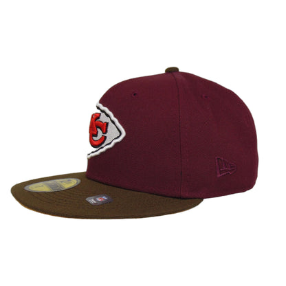 Kansas City Chiefs Custom New Era 59FIFTY Cap maroon 40th maroon
brown Back View