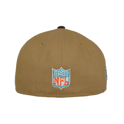 Miami Dolphins Custom New Era 59FIFTY Cap Hawaii 1999 beige
brown Undervisor View