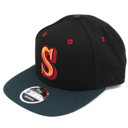 Seattle Mariners Custom New Era Snapback Cap Black green
black  Side View