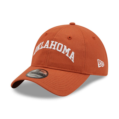 Oklahoma 9TWENTY New Era Cap burnt orange orange Side View