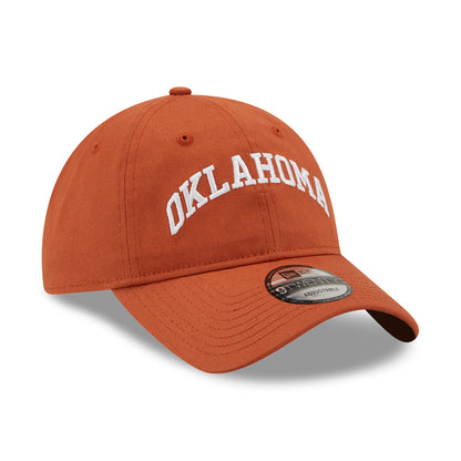Oklahoma 9TWENTY New Era Cap burnt orange orange Back View