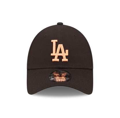 Los Angeles Dodgers 9FORTY New Era Cap black black 
yellow Front View