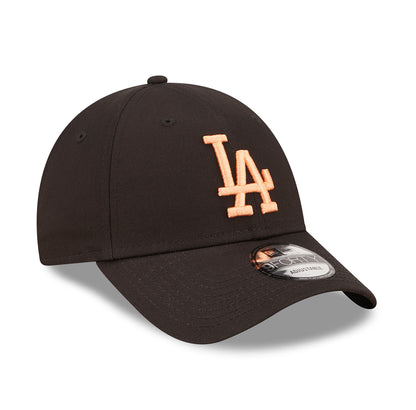 Los Angeles Dodgers 9FORTY New Era Cap black black 
yellow Back View