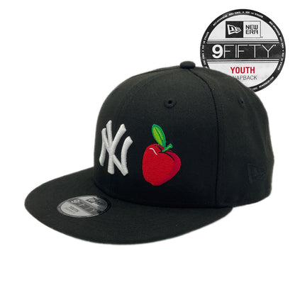 YOUTH New York Yankees Custom KIDS New Era 9Fifty Snap back Cap Black black Side View
