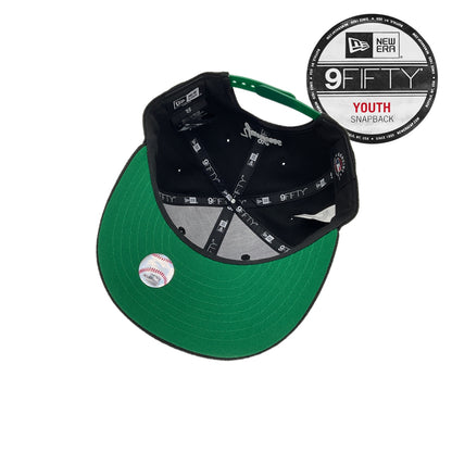 YOUTH New York Yankees Custom KIDS New Era 9Fifty Snap back Cap Black black Back View