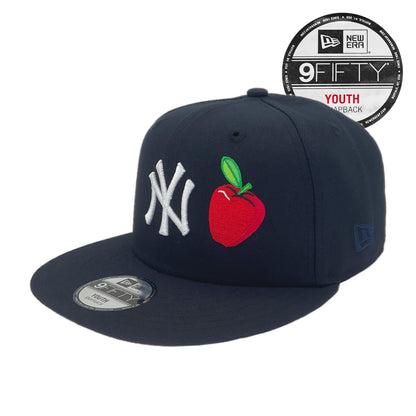 YOUTH New York Yankees Custom New Era 9Fifty Snap back Cap Navy Apple navy Back View